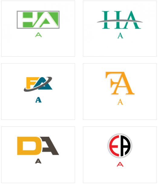 Thiết kế logo theo ký tự đầu của tên thương hiệu | Thiết kế web ...