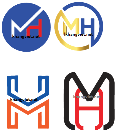 Logo hai chữ M và H lồng vào nhau | Thiết kế web, logo, danh thiếp ...