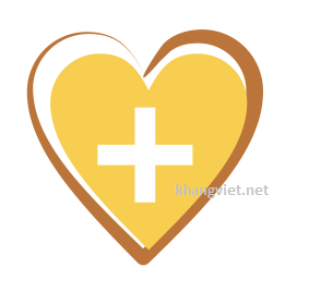 Logo y tế hình trái tim dấu cộng