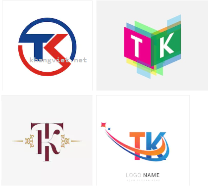 Logo hai chữ T và K, logo 2 ký tự T và K | Thiết kế web, logo ...