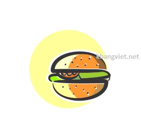 Mẫu logo bánh mì kẹp