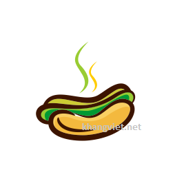Mẫu logo bánh mì nóng (mã mẫu: food009)